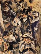Jules Pascin People at the table in the Dance hall oil painting